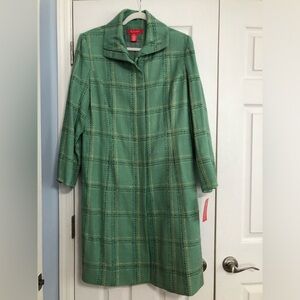 Aline Green Plaid Long Coat women size XL new NWT
Fall winter city